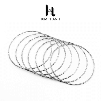 Vòng Ximen Inox chạm kim cương - Trang sức sỉ Kim Thanh