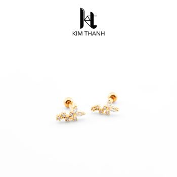 bông tai mini hợp kim phối titan - trang sức sỉ kim thanh