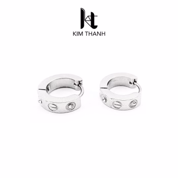 bông tai titan cartier không gỉ - trang sức sỉ Kim Thanh