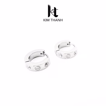 bông tai titan cartier không gỉ - trang sức sỉ Kim Thanh