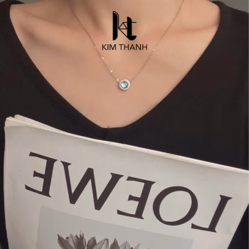 Dây chuyền titan mặt đá - trang sức sỉ Kim Thanh