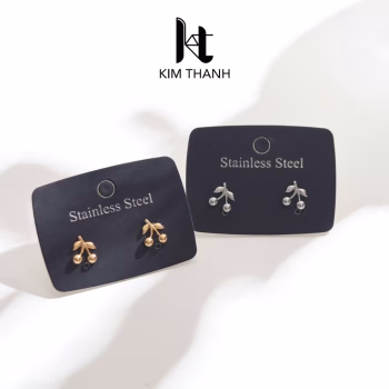 Bông tai titan không gỉ - trang sức sỉ Kim Thanh